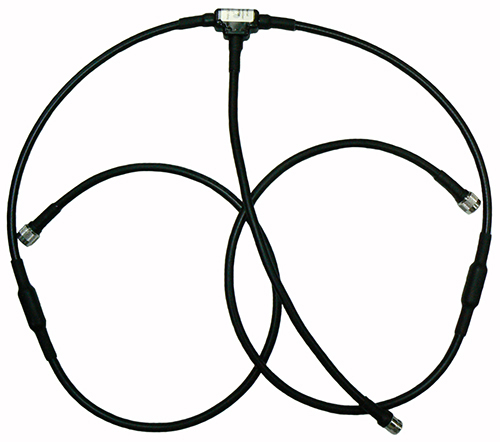 2-way VHF Yagi phasing harness, 70-85MHz, specify 10%, N-type input/output, 500W